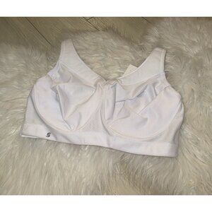 Glamorise 1006 Full Figure MagicLift Seamless Wire Free Sports Bra 34DD White